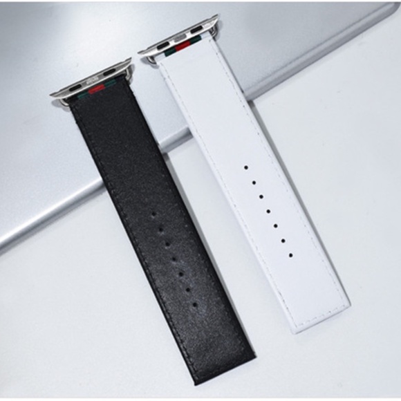 Canvas Leather Strap Nylon Watch Band for Apple Red & Green Strap Band - Picture 4 of 11